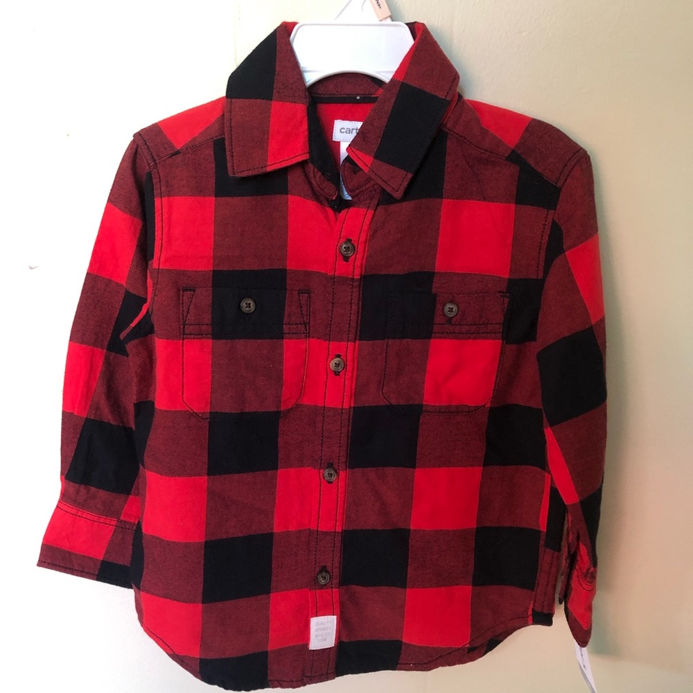 Boys 2T Carter’s Buffalo Print Button Up